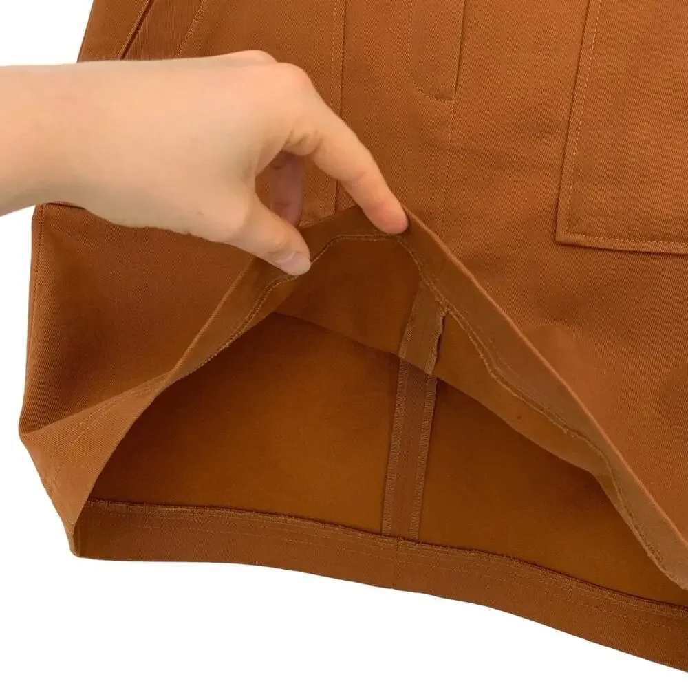 ANN TAYLOR Factory Mini Skirt Burnt Orange 4